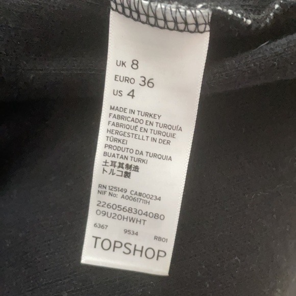 Topshop Gray Ribbed Bodycon Mini Dress Size 4 - Picture 6 of 6